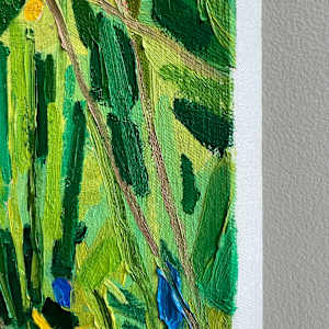 Flowers and Grasses by Krista Townsend  Image:  The 1 and 1/2 inch edge of the canvas is not painted but it could be to match the painting at the buyer's preference.