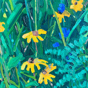 Flowers and Grasses by Krista Townsend  Image: Closeup of the painting.