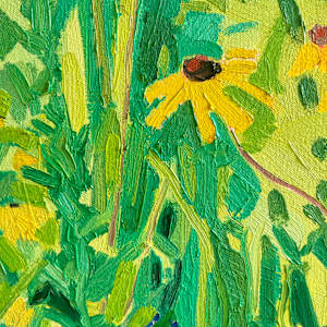 Flowers and Grasses by Krista Townsend  Image: Closeup of the painting.