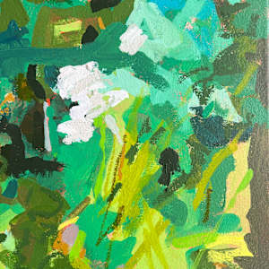 Green Exploration by Krista Townsend  Image: Closeup of the painting.