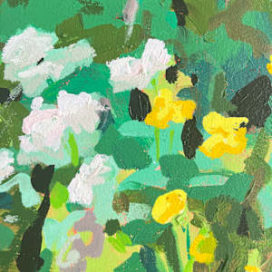 Green Exploration by Krista Townsend  Image: Closeup of the painting.