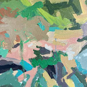In Conversation With Trees by Krista Townsend  Image: Closeup of the painting.