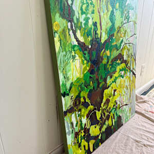 Leaves Of The Same Tree by Krista Townsend  Image: Painting leaning on studio wall.