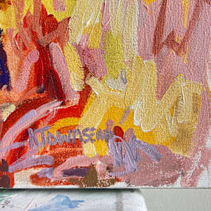Microcosm by Krista Townsend  Image: The painting is signed on the front in the lower right corner. 