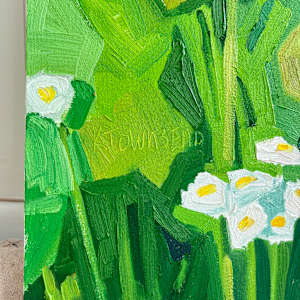Patchwork by Krista Townsend  Image: The painting is signed on the front in the lower left corner. 