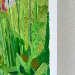 Patchwork by Krista Townsend  Image: The 1 and 1/2 inch edge of the canvas is not painted but it could be to match the painting at the buyer's preference.