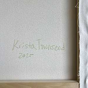 Solvitur Ambulando by Krista Townsend  Image: The painting is signed and dated on the back.
