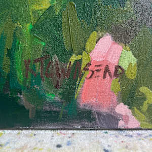 Solvitur Ambulando by Krista Townsend  Image: The painting is signed on the front lower right corner.