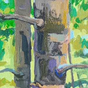 Solvitur Ambulando by Krista Townsend  Image: A close up of the painting.