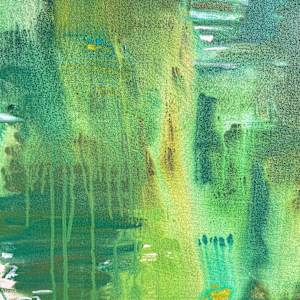 Spider Island Reflections by Krista Townsend  Image: A close up of the painting.