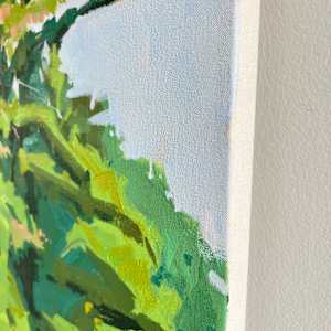 Spider Island Reflections by Krista Townsend  Image: The 1 and 1/4 inch edge of the canvas is not painted but it could be to match the painting at the buyer's preference.
