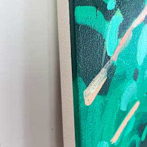 Waiting for Dark by Krista Townsend  Image: The 1 1/4 inch edge is raw canvas except for a 1/4 overlap of the painting.