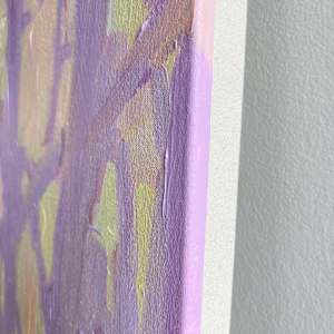 Waiting for Dark by Krista Townsend  Image: The 1 1/4 inch edge is raw canvas except for a 1/4 overlap of the painting.