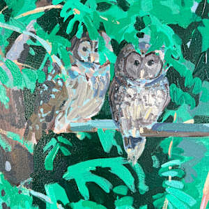 Waiting for Dark by Krista Townsend  Image: A close up of the painting.