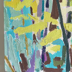 Yellow Leaves by Krista Townsend  Image: The painting is signed on the front lower left corner. 