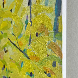 Yellow Leaves by Krista Townsend  Image: The 1 and 1/2 inche edge of the canvas is not painted but it could be to match the painting at the buyer's preference.