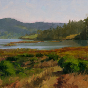 Edge Of The Bay-South Jetty Rd.  (11 x 14, plein air) by Kathy O'Leary