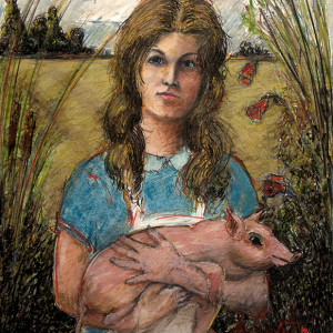 Alice with Piglet by Frank Argento