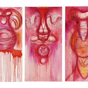 Pink Triptych by Ginny Sykes