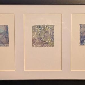 Small Triptych: Lunar Phases by Gwen Meharg