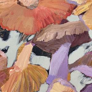 Shrooms & Pansies by Kate Owen 