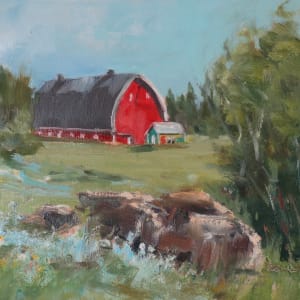 Riddle  Barn with chicken coop by karen pedersen