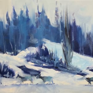 The Crossing.  Winter Elk by karen pedersen