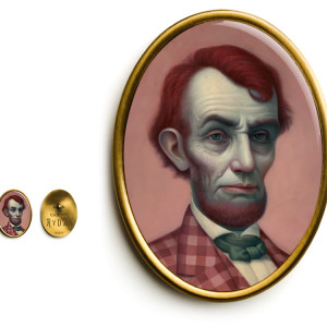 "The Gay 90's Pink Lincoln Lapel Pin" by Mark Ryden