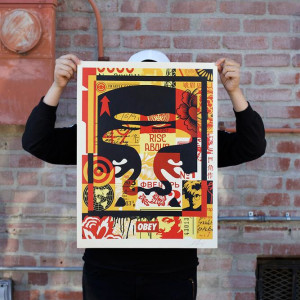 OBEY 3 FACE COLLAGE by Shepard Fairey 