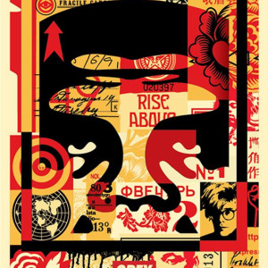 OBEY 3 FACE COLLAGE by Shepard Fairey 
