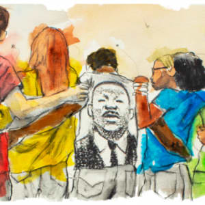 MLK Doodle by Dr. Fahamu Pecou