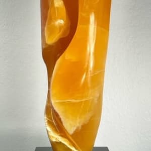 Eclipse by Scott Gentry Sculpture  Image: "Eclipse" sculpted from honeycomb calcite (right side view).