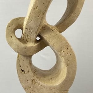 Lover's Knot by Scott Gentry Sculpture  Image: "Lover's Knot" by Scott Gentry Sculpture. Carved from Roman travertine and measuring 26Hx13Wx8D inches.