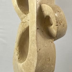 Lover's Knot by Scott Gentry Sculpture  Image: "Lover's Knot" by Scott Gentry Sculpture. Carved from Roman travertine and measuring 26Hx13Wx8D inches.