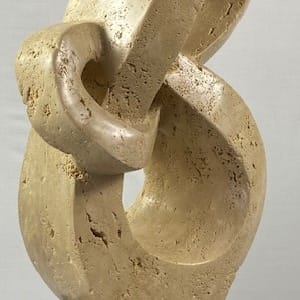 Lover's Knot by Scott Gentry Sculpture  Image: "Lover's Knot" by Scott Gentry Sculpture. Carved from Roman travertine and measuring 26Hx13Wx8D inches.