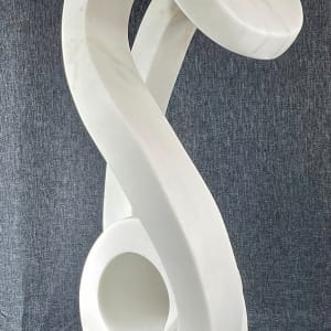 Musicality by Scott Gentry Sculpture  Image: Right side view of sculpture in Colorado white marble.