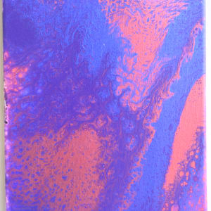 8x10 Original Handmade Acrylic Fluid Pour Painting on Canvas by Lisa Heintzman 