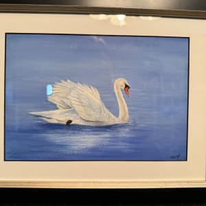 Swan, mixed media by Tarryl Gabel