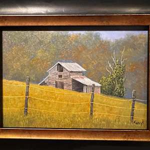 Barn on the sidehill by Tarryl Gabel