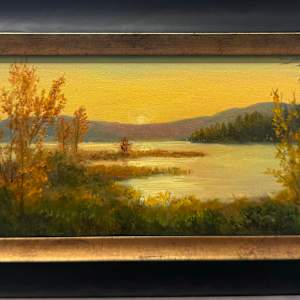 Sunset over “the flow”, Tupper Causeway by Tarryl Gabel