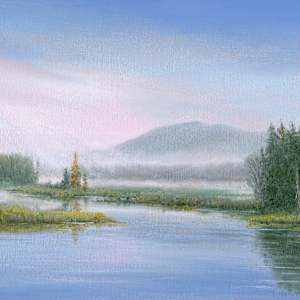 Misty morning Old Forge by Tarryl Gabel, Image 1.