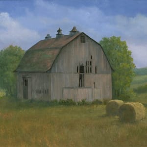 North Country Barn and Bales by Tarryl Gabel