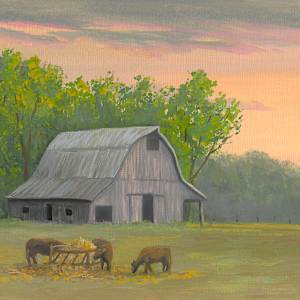 Cows at the Feeder by Tarryl Gabel, Image 2.