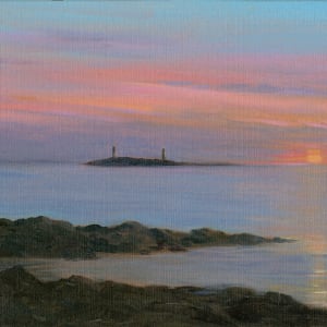 Twin Lighthouses- Cape Ann by Tarryl Gabel