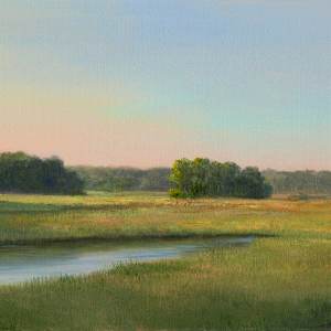 Morning at Harwich Marsh with Heron by Tarryl Gabel