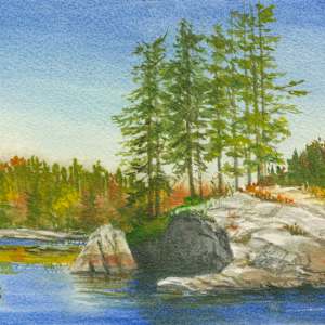 Moose River- fall colors by Tarryl Gabel