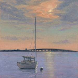 Sailboat LBI Sunset by Tarryl Gabel