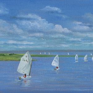 Young Sailors -Barnegat Bay, LBI by Tarryl Gabel