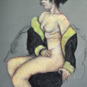 Woman in Black & Chartreuse by Merrilyn Duzy