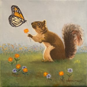 A SQUIRRREL AND A BUTTERFLY by Brenda Francis